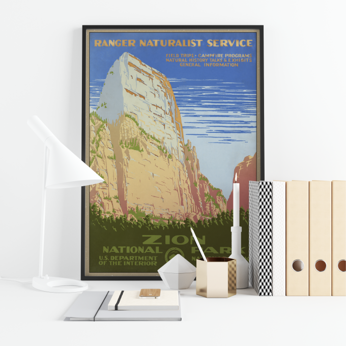 Zion National Park Poster Print Wall Art