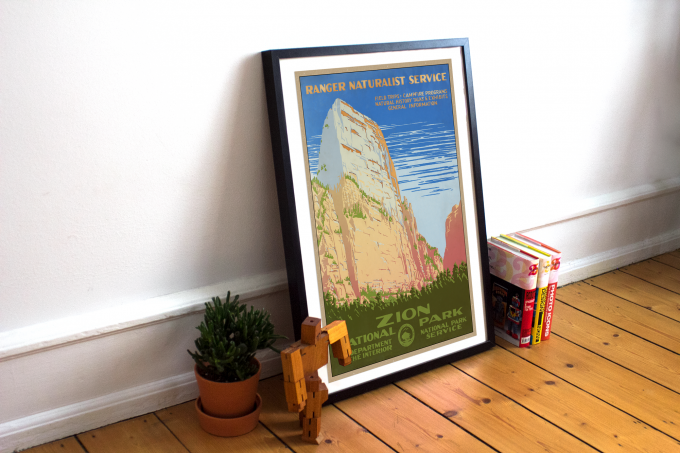 Zion National Park Poster Print Wall Art