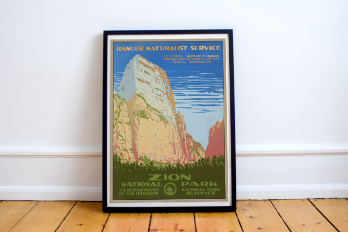 Zion National Park Poster Print Wall Art