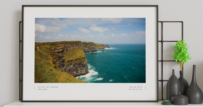 Cliffs of Moher Poster Print Wall Art