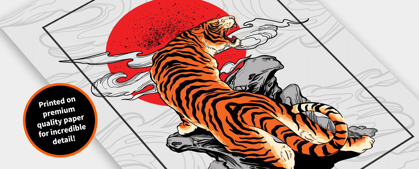 Japanese Tiger Poster Print Wall Art
