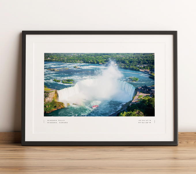 Niagara Falls Coordinates Poster Print Wall Art