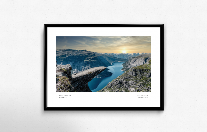 Trolltunga Poster Print Wall Art