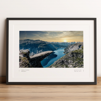 Trolltunga Poster Print Wall Art