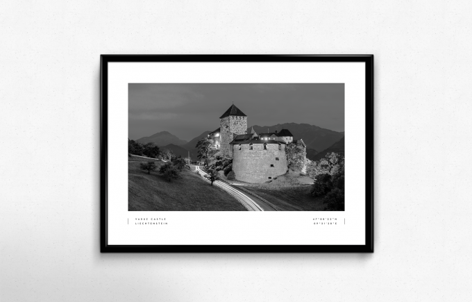 Vaduz Castle Print Poster Wall Art