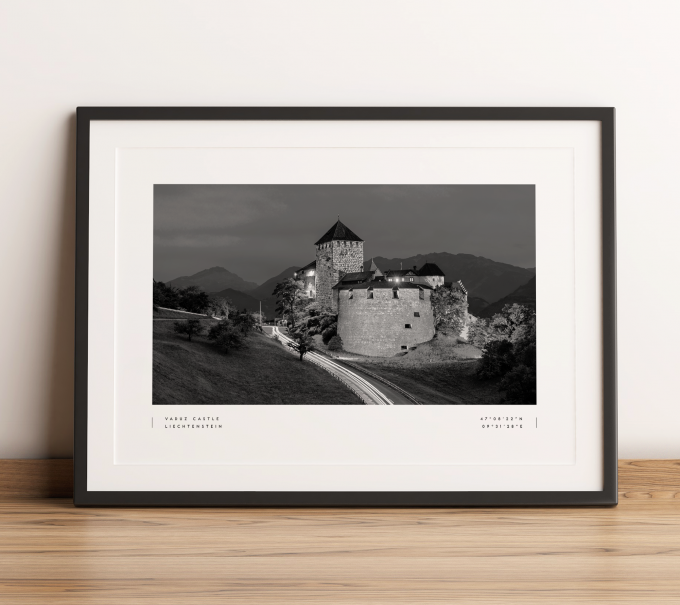 Vaduz Castle Print Poster Wall Art