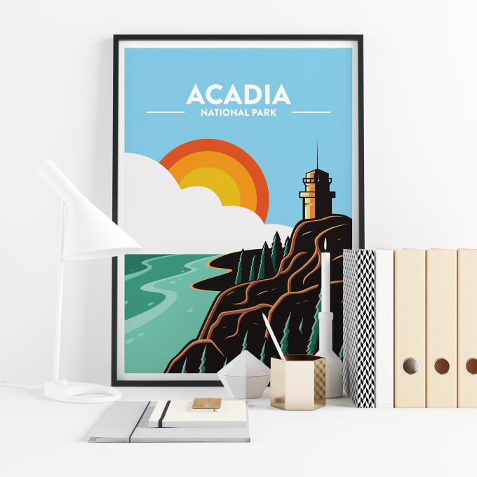 Acadia National Park Print Poster Wall Art