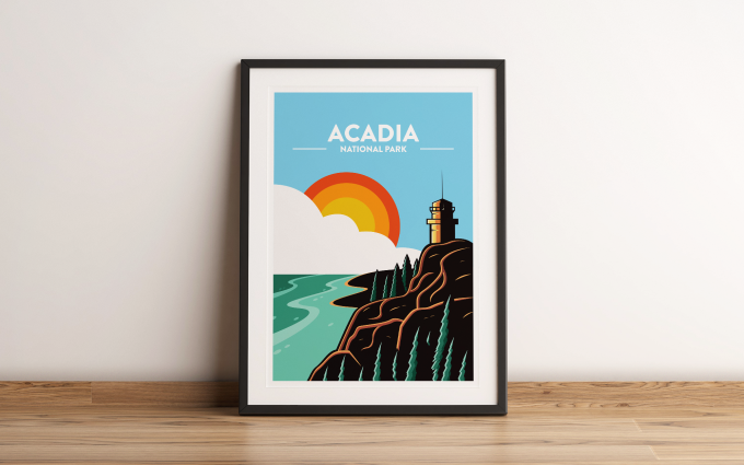 Acadia National Park Print Poster Wall Art