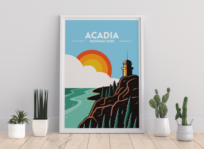 Acadia National Park Print Poster Wall Art