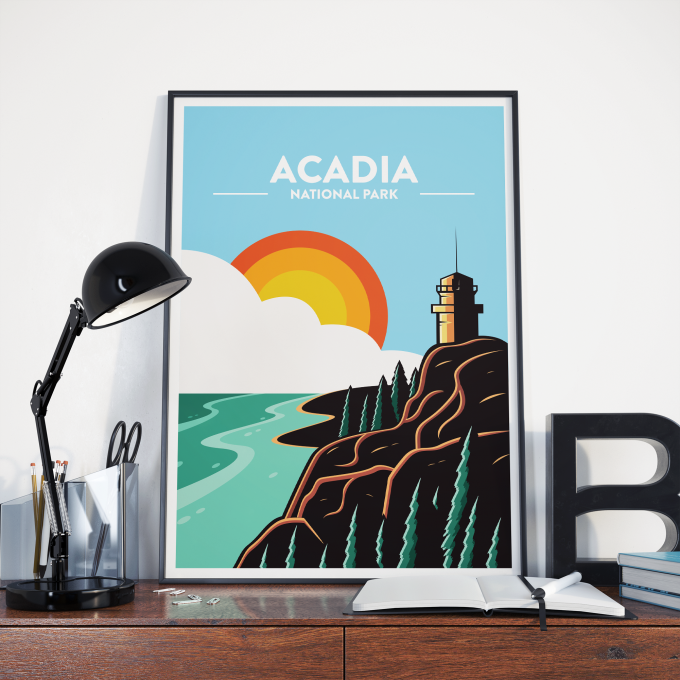 Acadia National Park Print Poster Wall Art