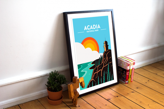 Acadia National Park Print Poster Wall Art