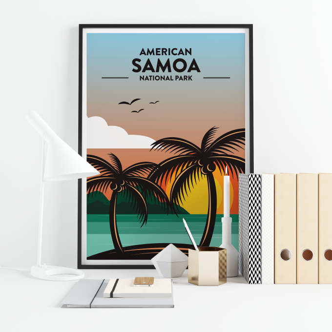 American Samoa Poster Print Wall Art