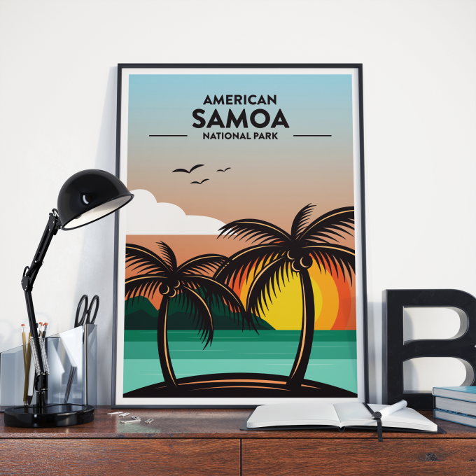 American Samoa Poster Print Wall Art