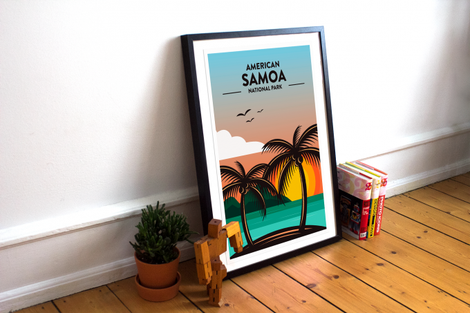American Samoa Poster Print Wall Art