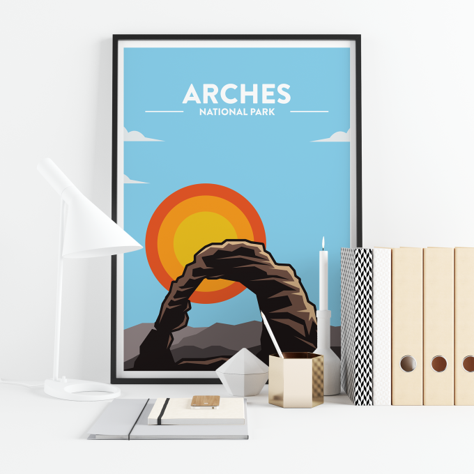 Arches National Park Poster Print Wall Art