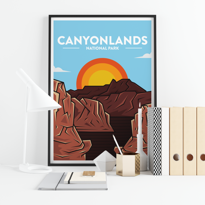 Canyonlands - National Park Print Poster Wall Art