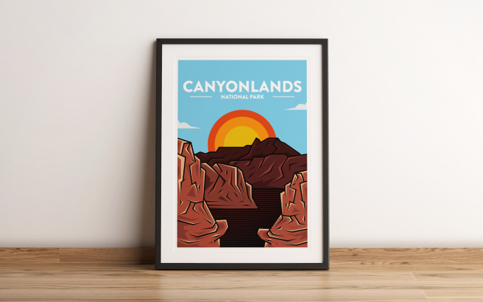 Canyonlands - National Park Print Poster Wall Art