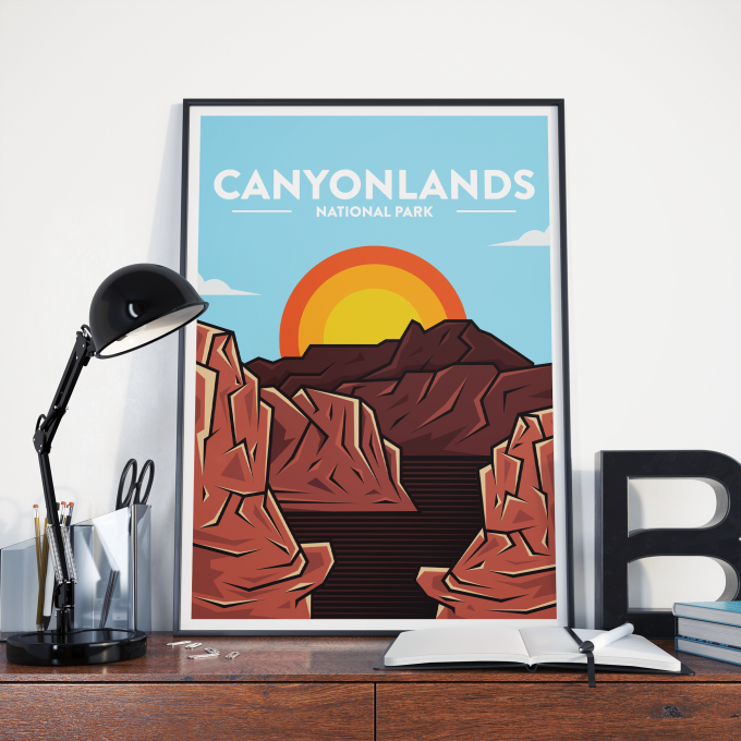 Canyonlands - National Park Print Poster Wall Art