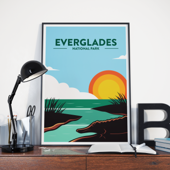 Everglades - National Park Print Poster Wall Art