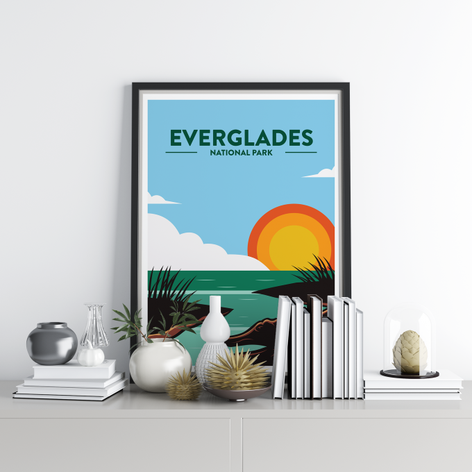 Everglades - National Park Print Poster Wall Art