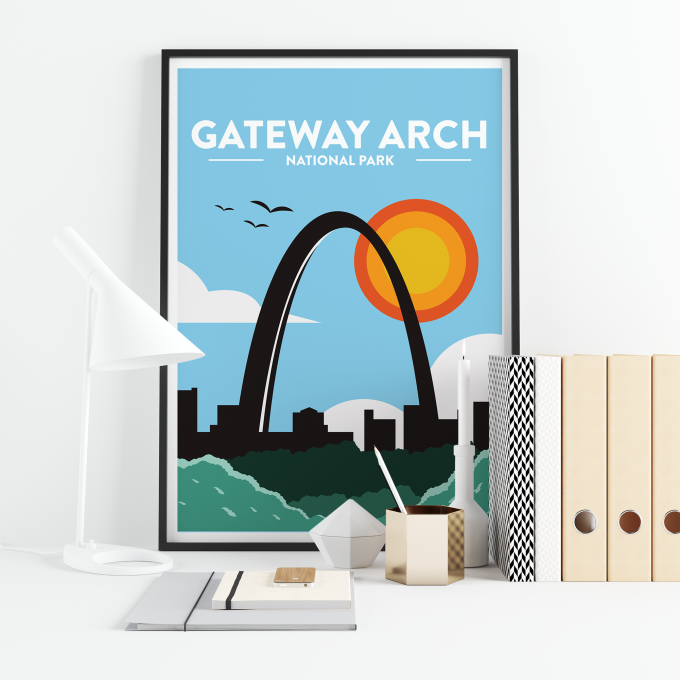 Gateway Arch - National Park Print Poster Wall Art