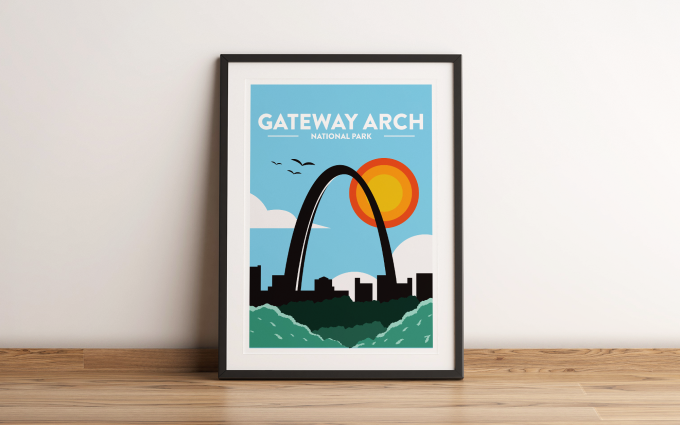 Gateway Arch - National Park Print Poster Wall Art