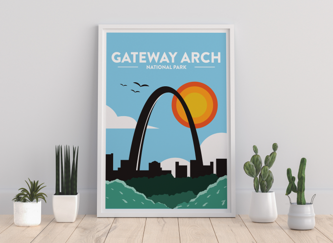 Gateway Arch - National Park Print Poster Wall Art