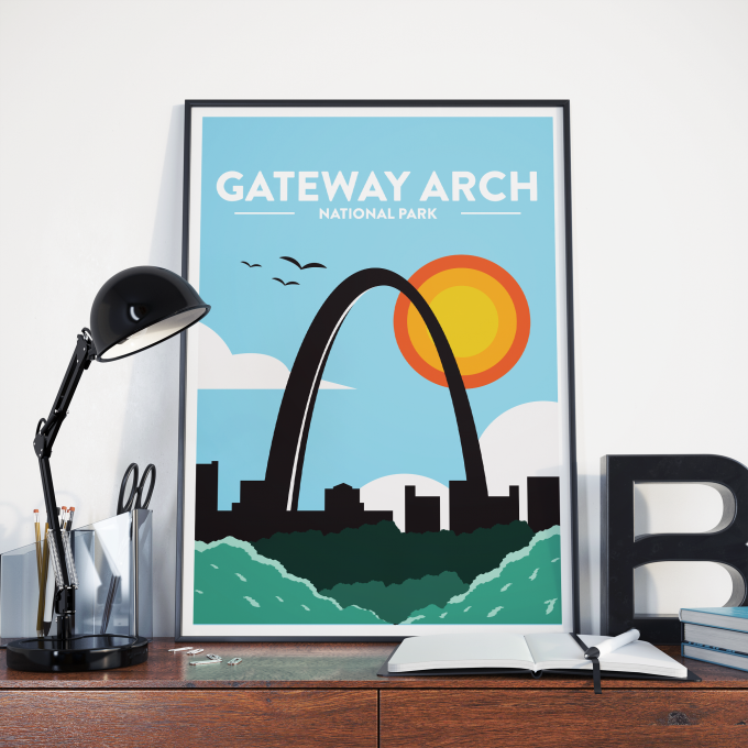 Gateway Arch - National Park Print Poster Wall Art