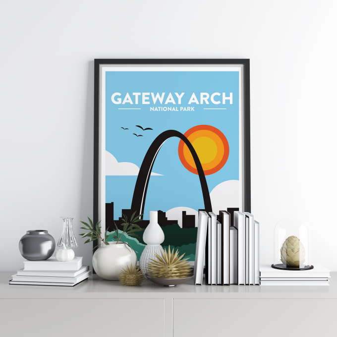 Gateway Arch - National Park Print Poster Wall Art