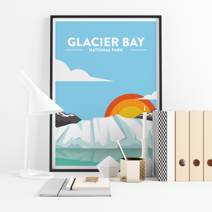 Glacier Bay - National Park Print Poster Wall Art