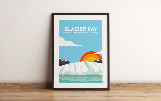 Glacier Bay - National Park Print Poster Wall Art