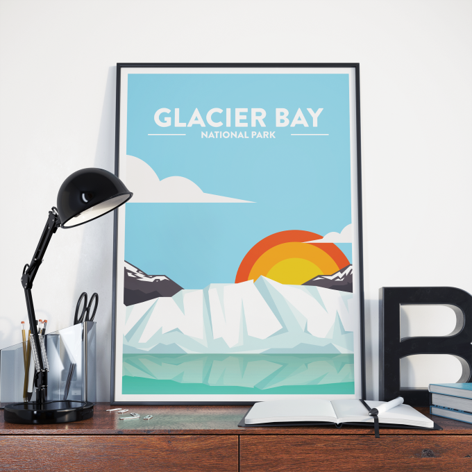 Glacier Bay - National Park Print Poster Wall Art