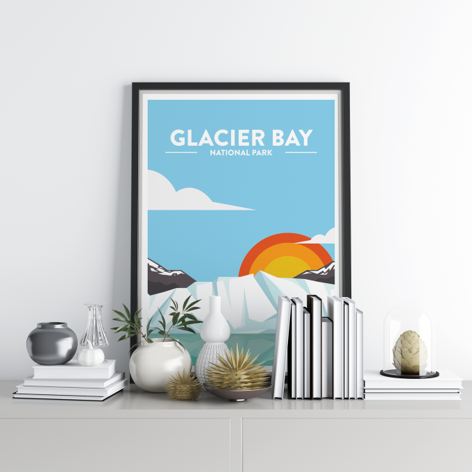 Glacier Bay - National Park Print Poster Wall Art