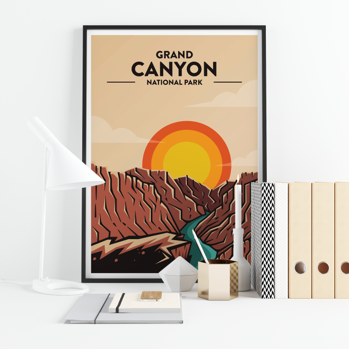 Grand Canyon - National Park Print Poster Wall Art