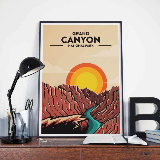 Grand Canyon - National Park Print Poster Wall Art