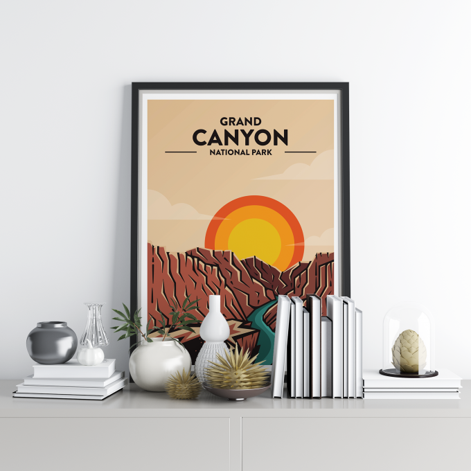 Grand Canyon - National Park Print Poster Wall Art
