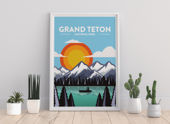 Grand Teton - National Park Print Poster Wall Art