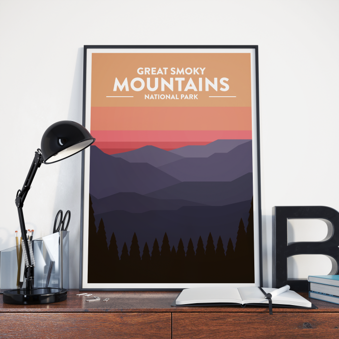 Great Smoky Mountains - National Park Print Poster Wall Art