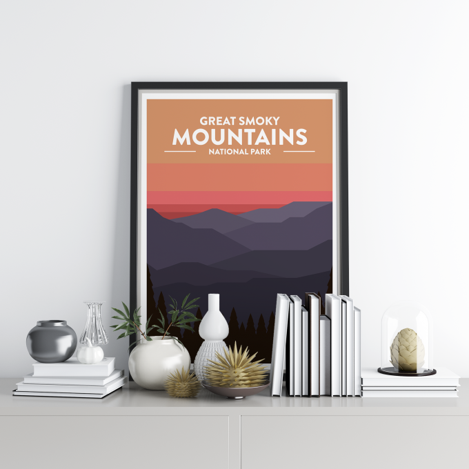 Great Smoky Mountains - National Park Print Poster Wall Art