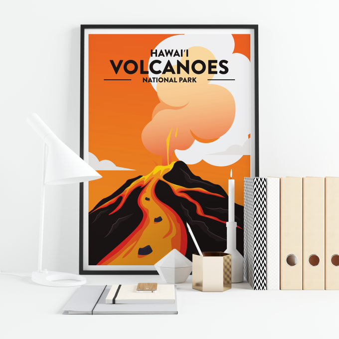Hawaii Volcanoes - National Park Print Poster Wall Art