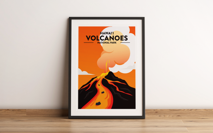 Hawaii Volcanoes - National Park Print Poster Wall Art