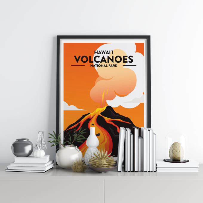 Hawaii Volcanoes - National Park Print Poster Wall Art