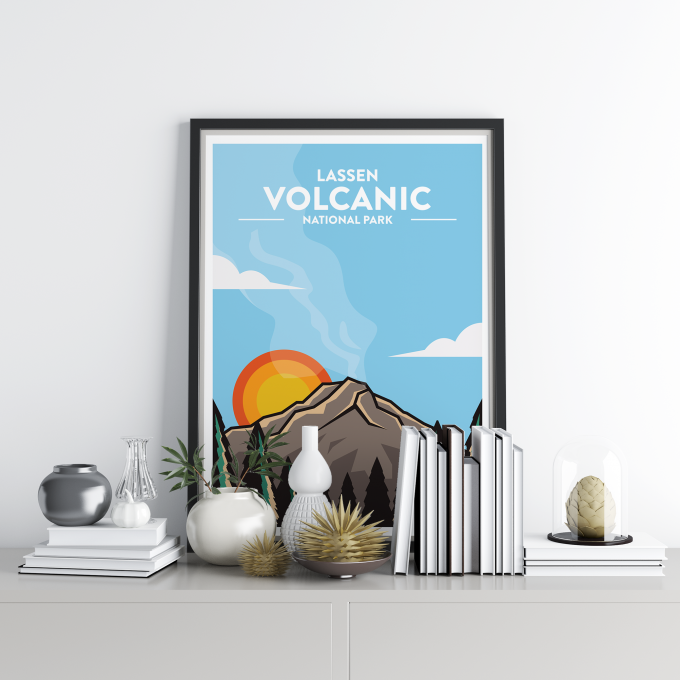 Lassen Volacanic - National Park Print Poster Wall Art