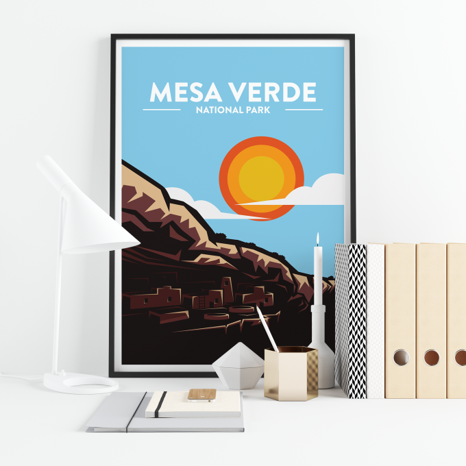 Mesa Verde - National Park Print Poster Wall Art