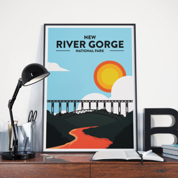New River Gorge - National Park Print Poster Wall Art