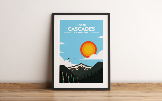 North Cascades - National Park Print Poster Wall Art