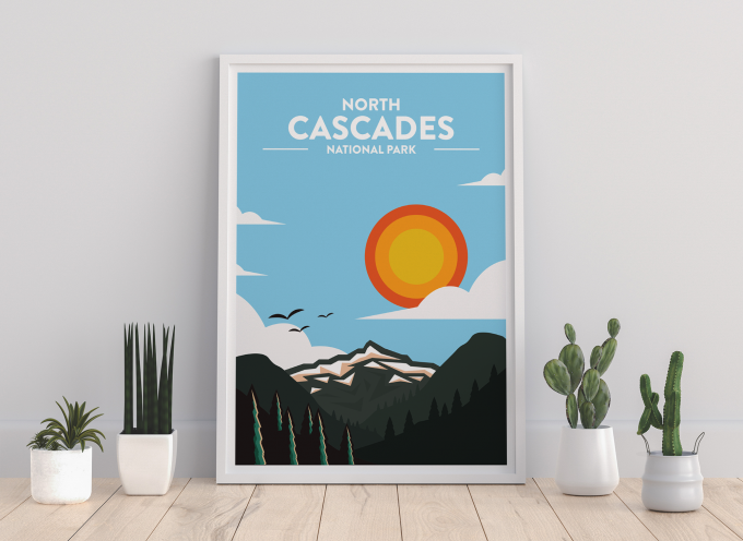North Cascades - National Park Print Poster Wall Art