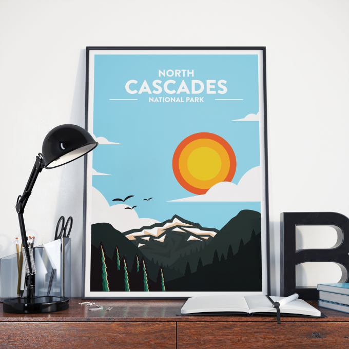 North Cascades - National Park Print Poster Wall Art