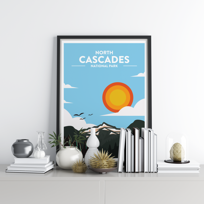 North Cascades - National Park Print Poster Wall Art