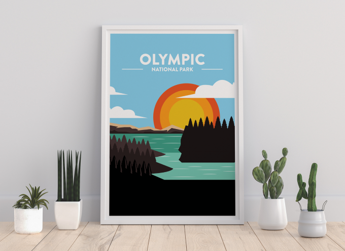 Olympic - National Park Print Poster Wall Art